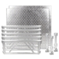 All Terrain 4'x8' Extension Kit - 5 Side Panels/3 Leg Assembly/2 Platforms, Weatherproof Aluminum