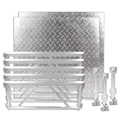 All Terrain 4'x8' Extension Kit - 5 Side Panels/3 Leg Assembly/2 Platforms, Weatherproof Aluminum