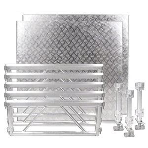 All Terrain 4x8 Extension Kit - 5 Side Panels/3 Leg Assembly/2 Platforms, Weatherproof Aluminum 4x8, 8x4