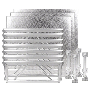 All Terrain 4x12 Extension Kit - 7 Side Panels/4 Leg Assembly/3 Platforms, Weatherproof Aluminum 4x12, 12x4