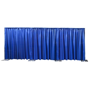 Ameristage FlexDrape 18-30 Adjustable Back Drop/Curtain Wall Kit pipe and drape, pipes and drapes, curtain wall, background, backdrop, back drop, stanchions, crowd barrier, drape wall