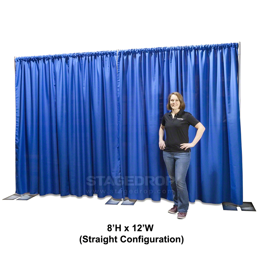 9 H x 20 W Non-FR Red Curtain/Stage Backdrop/Partition 