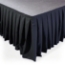 Ameristage Box-Pleat VELVET Stage Skirt, 8'x24" Black (Overstock) - AMSKCUST8X24BlackVelvet-OS