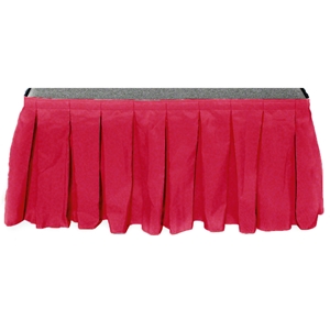 Ameristage Box-Pleat Stage Skirt, 4x30" Fuchsia (Overstock) portable stage skirting, velcro, hook and loop, 4x30, 4 x 30, 30 inch stage skirt, clearance, sale, fuchsia, overstock
