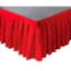 Ameristage Box-Pleat Stage Skirt, 8'x48" Red (Overstock) - AMSKCUST8X48Red-OS