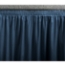 Ameristage Shirred Stage Skirt, 8'x24" Navy (Overstock) - AMSKSHIR8X24Navy-OS