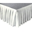 Ameristage Box-Pleat Stage Skirt, 20'x24" Ivory (Overstock)  - AMSKCUST20X24Ivory-OS