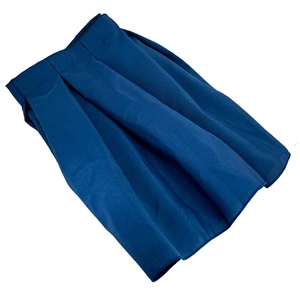 Ameristage Box-Pleat Stage Skirt, 32x8" Navy (Overstock) portable stage skirting, velcro, hook and loop, 32x8, 32 x 8, 8 inch stage skirt, clearance, sale, navy, overstock