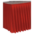 Ameristage Box-Pleat Stage Skirt, 8'x48" Red (Overstock)