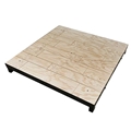 Biljax ST8100 4'x4' Square Steel Frame Stage Deck Platform, Unstained Faux Hardwood Plywood