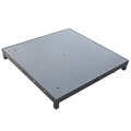 Biljax ST8100 4'x4' Square Steel Frame Stage Deck Platform, Gray Stained Plywood