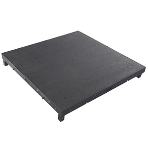 Biljax ST8100 4x4 Square Steel Frame Stage Deck Platform, Black Poly Ripple Plywood - DEMO (Minor Surface Blemishes/Dents) 4x4, 4 x 4, portable staging, biljax, steel frame deck, st8100