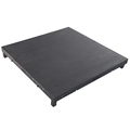 Biljax ST8100 4'x4' Square Steel Frame Stage Deck Platform, Black Poly Ripple Plywood - DEMO (Minor Surface Blemishes/Dents)