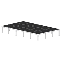 Biljax AS2100 12x20 Portable Stage Kit (15 - 4x4 Decks) 12x20, 12 x 20, 20x12, 20 x 12, fast, pro, elite, 240 square feet stage