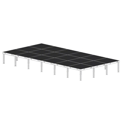 Biljax AS2100 12x24 Portable Stage Kit (18 - 4x4 Decks) 12x24, 12 x 24, 24x12, 24 x 12, fast, pro, elite, 288 square feet stage