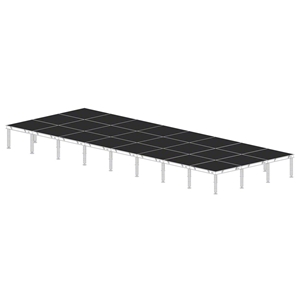 Biljax AS2100 12x32 Portable Stage Kit (24 - 4x4 Decks) 12x32, 32 x 12, 32x12, 12 x 32, fast, pro, elite, 384 square feet stage