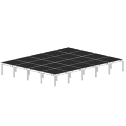 Biljax AS2100 16x20 Portable Stage Kit (20 - 4x4 Decks) 16x20, 16 x 20, 20x16, 20 x 16, fast, pro, elite, 320 square feet stage