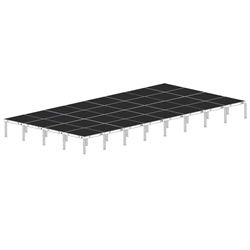 Biljax AS2100 16x32 Portable Stage Kit (32 - 4x4 Decks) 16x32, 32 x 16, 32x16, 16 x 32, fast, pro, elite, 512 square feet stage