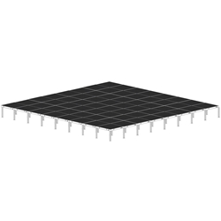 Biljax AS2100 32x32 Portable Stage Kit (64 - 4x4 Decks) 32x32, 32 x 32, fast, pro, elite, 1024 square feet stage