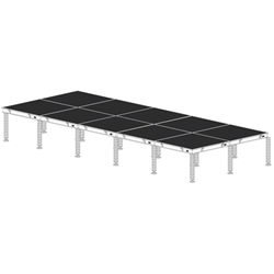 Biljax AS2100 8x20 Portable Stage Kit (10 - 4x4 Decks) 8x20, 8 x 20, 20x8, 20 x 8, fast, pro, elite, 160 square feet stage