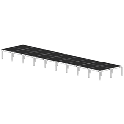 Biljax AS2100 8x36 Portable Stage Kit (18 - 4x4 Decks) 8x36, 8 x 36, 36x8, 36 x 8, fast, pro, elite, 288 square feet stage