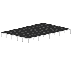 Biljax AS2100 20x32 Portable Stage Kit (20 - 4x8 Decks) 20x32, 20 x 32, 32 x 20, 32x20, fast, pro, elite, 640 square feet stage