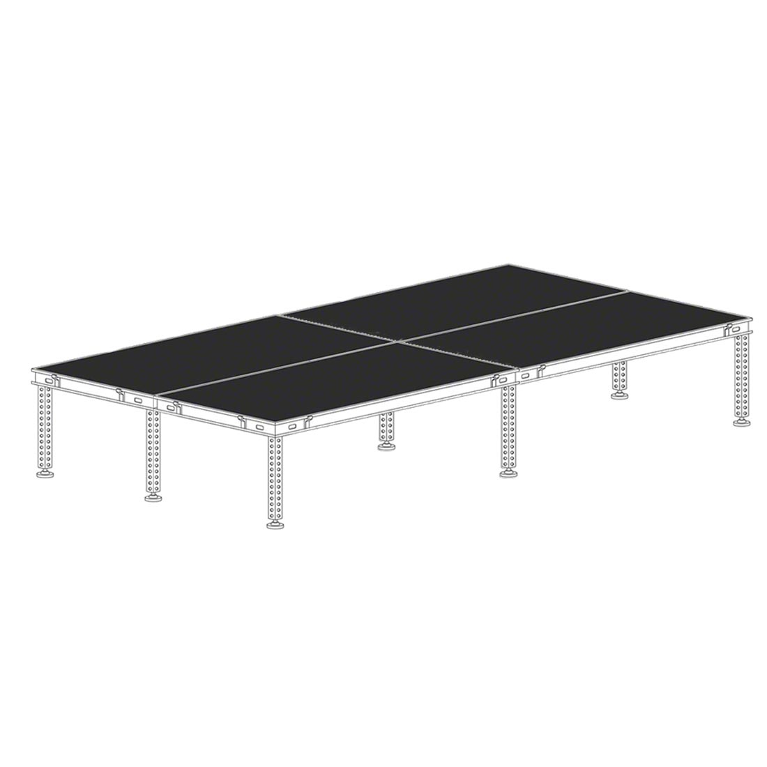 Biljax AS2100 8x16 Portable Stage Kit, 4 4x8 Decks | StageDrop