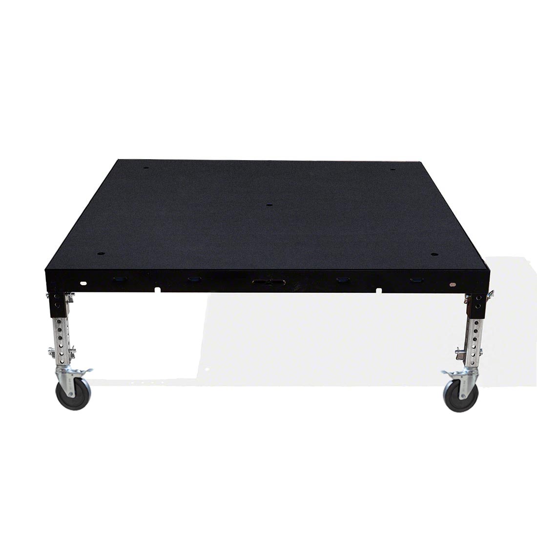Biljax ST8100 4'x4' Mobile Stage Unit, Black Poly Ripple Plywood