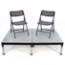 Biljax ST8100 4'x6' Portable Stage Unit, Gray Stained Plywood - BJX-ST-4X6-GSP