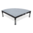 Biljax ST8100 4' Quarter-Round Portable Stage Unit, Gray Stained Plywood - BJX-ST4QR-GSPX08