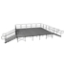 Biljax ST8100 4' 45-Degree Triangle Steel Frame Stage Deck Platform, Gray Stained Plywood - BJX-0106-029-6
