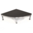 Biljax AS2100 4' Quarter Round Portable Stage Unit, Black Poly - BJX-AS4QR