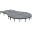 Biljax ST8100 11'x17.6' Portable Stage Kit, Mushroom Shape - BJX-ST-11X18-MSH