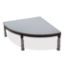 Biljax ST8100 4' Quarter-Round Portable Stage Unit, Gray Stained Plywood - BJX-ST4QR-GSPX08