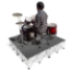 IntelliStage Lightweight 6'x6' Drum Riser System, Carpet - ISDRUM36