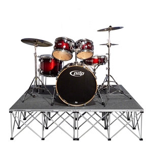 IntelliStage Lightweight 6x6 Drum Riser System, Carpet portable drum riser, 6x6, 36