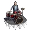 IntelliStage Lightweight 6'x6' Rounded Front Drum Riser - ISDRUM36R