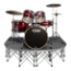 IntelliStage Lightweight 6'x6' Rounded Front Drum Riser - ISDRUM36R