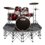 IntelliStage Lightweight 6'x6' Rounded Front Drum Riser - ISDRUM36R