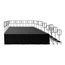 IntelliStage Lightweight 12'x16' Deluxe Stage System with Guard Rails, Steps & Skirts - ISTAGE1216GR