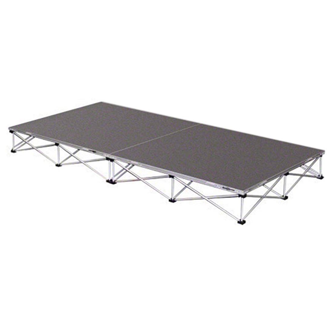 4'X8' CARPETED DJ PLATFORM 16 HIGH - COMES WITH 30 HIGH FOLDING TABLE