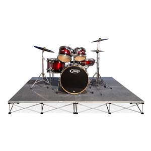 IntelliStage Lightweight 8x8 Drum Riser System, Carpet 8x8, 8 x 8, portable drum riser
