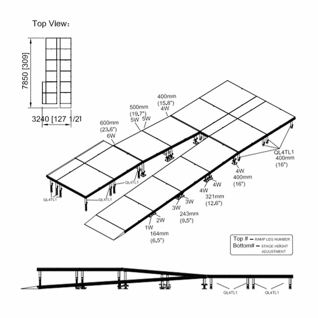 Switchback Ada Wheelchair Ramp W, What Are The Ada Requirements For Wheelchair Ramps