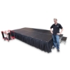 TotalPackage™ 8'x16' Lightweight Portable Stage Kit SD8168C, SD8168T, SD81616C,SD81616T, SD81624C,SD81624T, folding stage, cart, storage, total package, stagedrop portable stage package