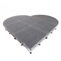 IntelliStage Lightweight 9' Heart-Shaped Portable Stage System, Carpet