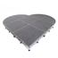 IntelliStage Lightweight 9' Heart-Shaped Portable Stage System, Carpet - IS3HEART