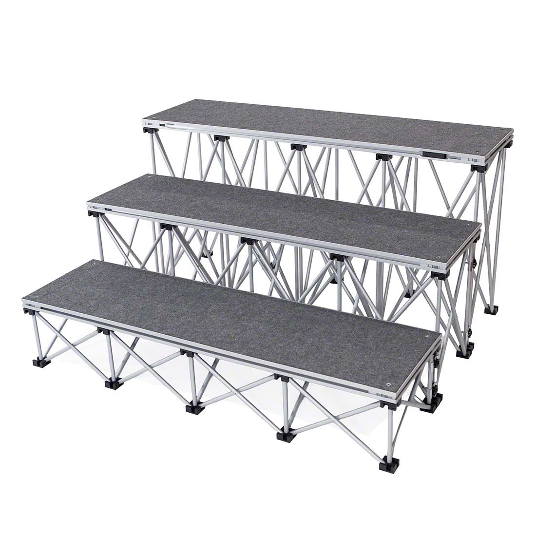 IntelliStage Lightweight 4 Wide Step Kit for 32" High Stages IS4STEP32C, IS4STEP32T, IS4STEP32I, stage steps, stairs