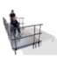 Universal Straight ADA Wheelchair Ramp with Landing for 16" High Stages - R16LW