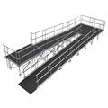 Universal Switchback ADA Wheelchair Ramp with Landing for 48" High Stages