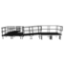 Universal 90-Degree Turn ADA Wheelchair Ramp with Landing for 24" High Stages - R2490W